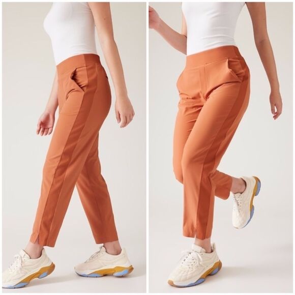 ATHLETA Brooklyn Ankle Pant in Cactus Orange - Picture 1 of 6